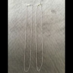 2 New 18” fine silver plated necklaces